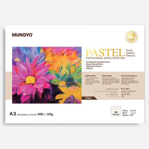 Pastel Paper Pad A3 White Pack of 20 Sheets Mungyo MPPPA3W